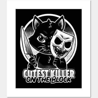 Cute Cat Killer - Dark Psycho Pet Humor Posters and Art